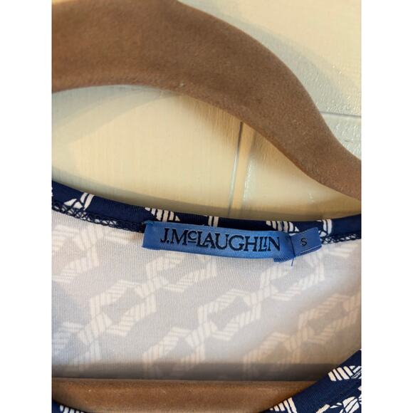 J. McLaughlin Women’s 3/4 Sleeve Signature Tee Shirt Blue Size Small NWOT - Picture 6 of 7